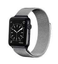 Uyumlu Model Apple Watch 42mm 44mm 45mm 49mm Kordon Milano Loop Metal Kordon 1/2/3/4/5/6/se/7 (Gümüş)