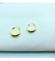 925 Ayar Halka Gümüş Hediyelik Kadın Küpe (Gold)