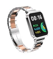 Xiaomi Redmi Watch 2 Lite Zore KRD-60 Metal Kordon (Rose - Gümüş)