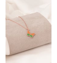 MİNELİ KELEBEK KOLYE (Rose)