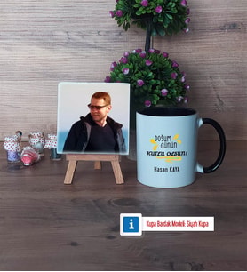 Doğum Günü Hediyesi Fotoğraflı Dekoratif Taş, Kupa Bardak Beyaz Hediye (Model 11)