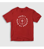 Presmono Unisex Çocuk Beyaz Circle 30 Seconds To Mars T-Shirt 171591tt (Kırmızı)