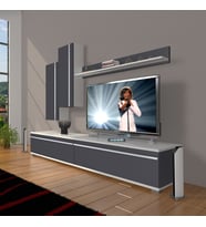 Decoraktiv Eko 7 Mdf Std Tv Ünitesi Tv Sehpası (Beyaz - Antrasit)