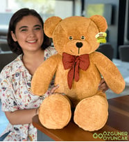 Özgüner Oyuncak 80 - 90 Cm Büyük Ayıcık (%100 Yerli) (Kahverengi)