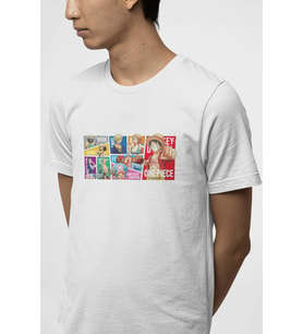 One Piece Friends Tişört  (Beyaz)
