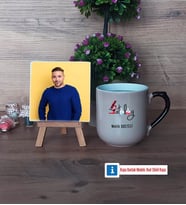 Patolog Fotoğraflı Dekoratif Taş, Kupa Bardak Beyaz Hediye (Model 10)