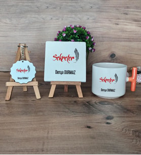 Kişiye Özel Sekreter Hediye Seti Kupa Bardak T Kulplu, Dekoratif Taş, Anahtarlık Sekretere Hediye (Model 7)