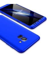 Galaxy A8 2018 Kılıf Zore Ays Full Koruma Kılıf (Mavi)