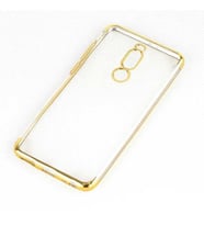 Meizu Note 8 İnce Köşeleri Renkli Şeffaf Kaliteli Kılıf (Gold)