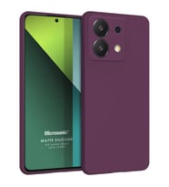 Microsonic Matte Silicone Xiaomi Redmi Note 13 Pro 5G Kılıf Siyah (Mor)