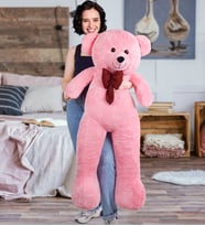 ÖZGÜNER OYUNCAK 140 cm Papyonlu Ayıcık (%100 Yerli) (Pembe)