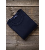 Woolen World Bisiklet Yaka Battal (Büyük Boy) Yünlü Triko Kazak (Lacivert)