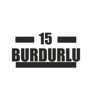 15 Burdurlu Araba Sticker siyah 16x9 CM (Siyah)