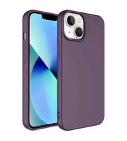Apple iPhone 14 Kılıf Kamera Çevresi Korumalı iÇi Süet Dokulu Lansman Tipi Silikon (Mor)