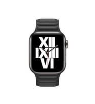 Uyumlu Model Apple Watch 7 8 45mm Kordon Baklalı Deri Kordon (Siyah)