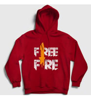 Presmono Unisex Beyaz Knife V2 Free Fire Kapüşonlu Sweatshirt 233211tt (Kırmızı)