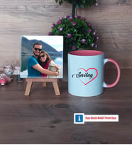 Sevgiliye Hediye Fotoğraflı Dekoratif Taş, Kupa Bardak Beyaz Hediye (Model 6)
