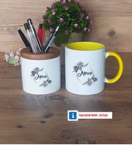 İsme Özel Doğum Günü Hediyesi Kalemlik, Kupa Bardak T Kişiye Özel Hediye (Model 10)