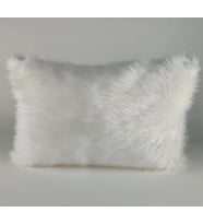 YILMAZHOME Peluş Dikdörtgen Kırlent Kılıfı (Beyaz)