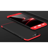 One Plus 5 Kılıf Zore Ays Full Koruma Kılıf (Siyah-Kırmızı)