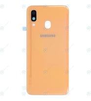Samsung A40 Arka Pil Kapağı, LENS HARİÇ SM-A405F (Turuncu)