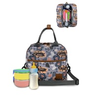 STYLO Food Bag Mama ve Çok Amaçlı Yemek Taşıma Termos Çantası (Çiçek Mavi)