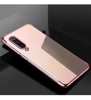 Xiaomi Mi 9 Lite Kılf Zore Dört Köşeli Lazer Silikon Kılıf (Rose)