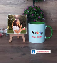 Psikolog Fotoğraflı Dekoratif Taş, Kupa Bardak Beyaz Hediye (Model 14)