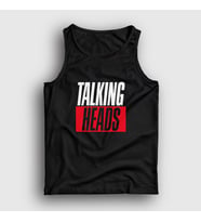 Presmono Unisex Beyaz Logo Talking Heads Atlet 491953tt (Siyah)