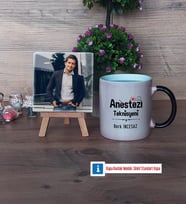 Anestezi Teknisyeni Fotoğraflı Dekoratif Taş, Kupa Bardak Beyaz Hediye (Model 9)