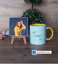 İsme Özel Doğum Günü Hediyesi Fotoğraflı Dekoratif Taş, Kupa Bardak Beyaz Hediye (Model 7)