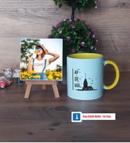 Kız Kulesi Fotoğraflı Dekoratif Taş, Kupa Bardak Beyaz HediyeArkadaşa Hediye (Model 7)