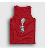 Presmono Unisex Beyaz Alien Roger Smith Dizi American Dad Atlet 299198tt (Kırmızı)