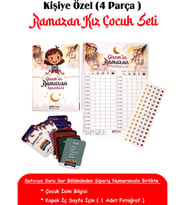 Kişiselleştirilebilir Ramazan Çocuk Seti – Erkek ve Kız Çocuklar İçin Eğlenceli & Manevi Kit (Pembe)