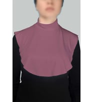 Düz Balıkçı Yaka Boğazlı Penye Tesettür Boyunluk (Gül Rengi)