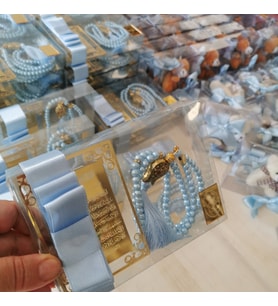 MARKA TASARIM 10 ADET HEDİYELİK DUA SETİ (Açık Mavi)