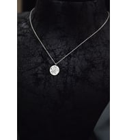 Papatya Silver 925 Ayar Gümüş Sedef Plaka Üzeri Yonca Kolye (Rodyum)