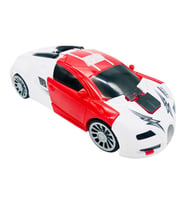 CANALİ Toys Robota Dönüşen Araba 117, Kendinden Robota Dönüşen Pilli Sesli ve Işıklı Araba (Beyaz)