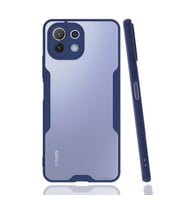 Xiaomi Mi 11 Lite Kılıf Parfe Kenarları Pastel Renk Silikon Kılıf (Lacivert)