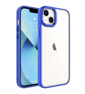Apple iPhone 14 Kılıf Zore Krom Kılıf (Lacivert)