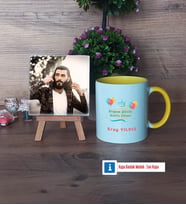 Doğum Günü Hediyesi Fotoğraflı Dekoratif Taş, Kupa Bardak Beyaz Hediye (Model 7)