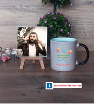 Doğum Günü Hediyesi Fotoğraflı Dekoratif Taş, Kupa Bardak Beyaz Hediye (Model 9)