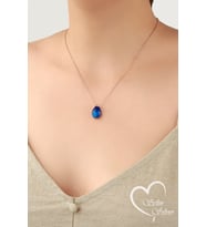 HİS TAŞI RENK DEĞİŞTİREN TAŞ 925 AYAR GÜMÜŞ KOLYE (Rose)