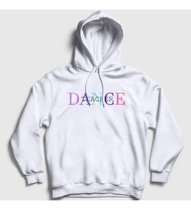 Presmono Unisex Beyaz Dance Teacher Hediye Dans Hocası Kapüşonlu Sweatshirt 507749tt (Beyaz)