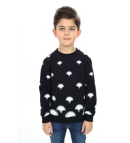 Toontoy Erkek Çocuk Baskılı Sweatshirt (Siyah)