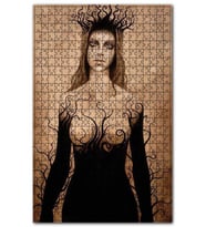 Cakapuzzle Eski Modern Sanat Kadın Figürü Görsel Puzzle Yapboz MDF (Ahşap) (1000 Parça)