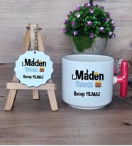 Maden Mühendisi Hediye Seti Kupa Bardak T Kulplu ve Anahtarlık Mühendisler Günü Hediyesi (Model 1)