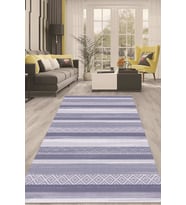 Dijital Kaymaz Taban Yıkanabilir Modern Renkli Salon Halısı Mutfak Halısı Yolluk ND-HT-1002 (Mavi)
