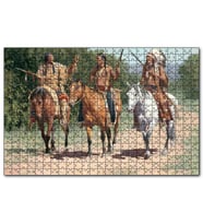 Cakapuzzle Avcı Kızılderili Görseli  Puzzle Yapboz MDF (Ahşap) (255 Parça)