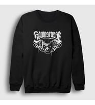 Presmono Unisex Beyaz Logo Koenigsrasse Königsrasse Sweatshirt 478173tt (Siyah)